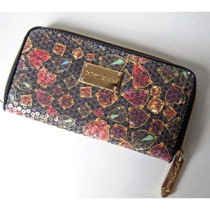 Betsey Johnson Gem/Jewel Print Sequined Wallet